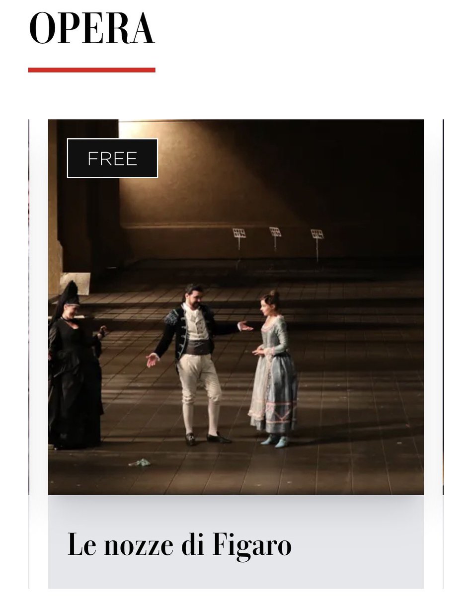 amoral07's tweet photo. EL TEATRO DE LA SCALA ABRE SU ARCHIVO GRATIS!
44 producciones de ópera de Zeffirelli, Strehler, Carsen, o McVicar; 26 conciertos y 8 ballets, dirigidos entre otros maestros por Claudio Abbado, Riccardo Chailly, Giovanni Antonini, Georges Prêtre o Riccardo Muti están ya disponibles GRATIS desde el pasado dia 1 en la plataforma de vídeo de internet del legendario teatro milanés.
Para acceder a ella, basta con crear una cuenta gratuita en https://t.co/lOvFj79Umc .
