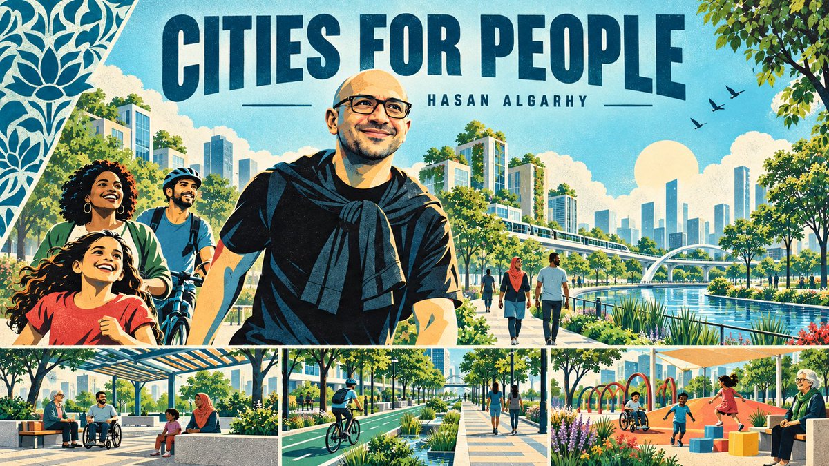 duverseplatform's tweet photo. Cities can intensify stress—or help restore us. Designed around nature, movement, play, inclusion and sensory comfort, urban spaces can actively support our mental health and well-being. ~ @mhalgarhy 
Let’s build cities that help people thrive.
#CitiesForPeople #UrbanWellbeing https://t.co/Ze7pjZU5hx
