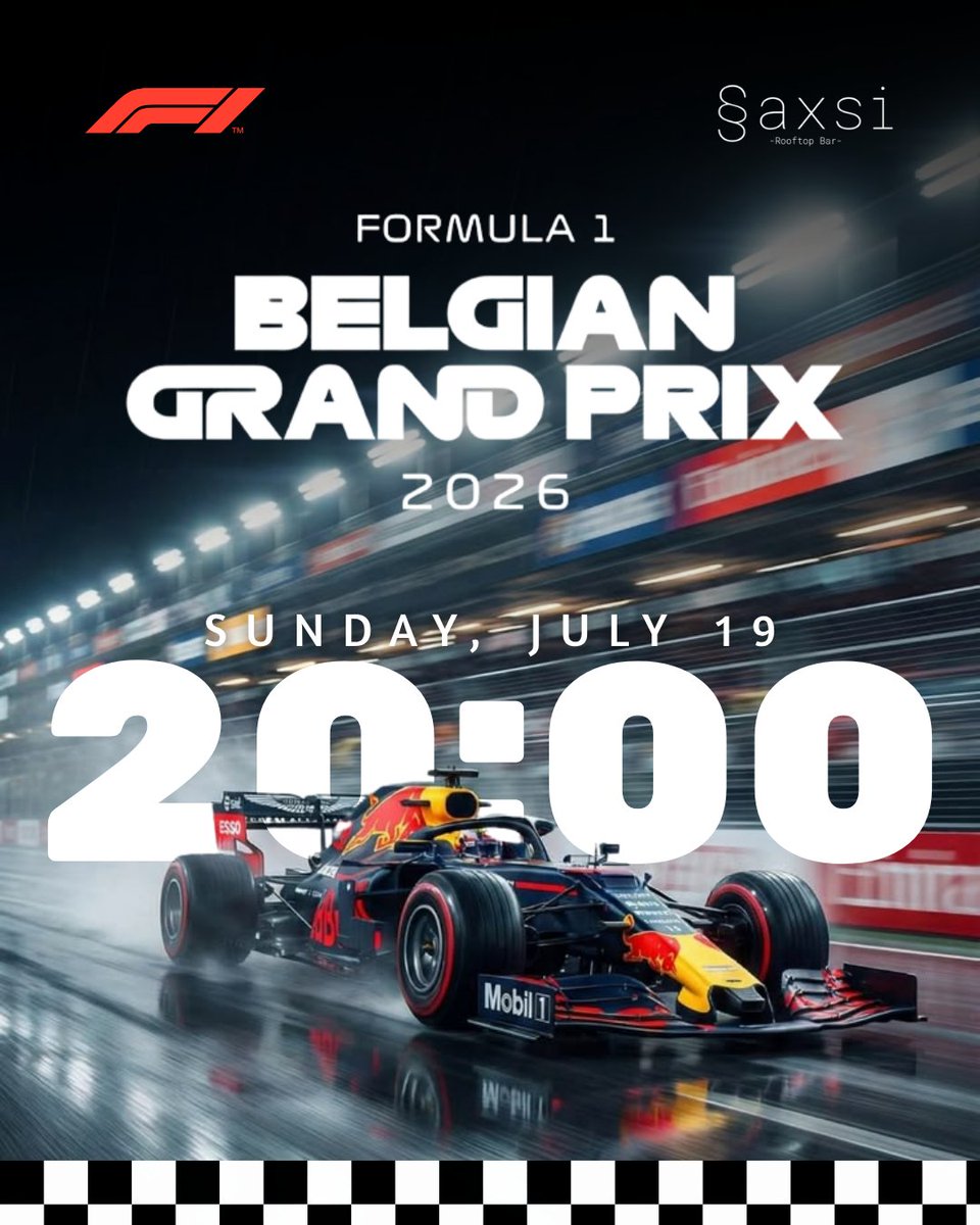 MicheleBatmd's tweet photo. Formula 1 heads to Belgium this weekend. Watch every Belgian Grand Prix session live at Saxsi Rooftop Bar, with drinks, city views, and race-day vibes above Bangkok. https://t.co/NAYSowgYkG