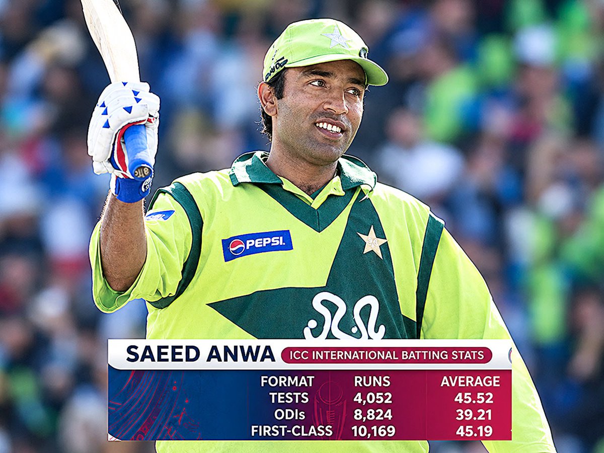 atsillypoint's tweet photo. Saeed Anwar  scored a Test hundred in every country he ever played in. Six in six. And his last Test came the month his daughter died.

Everybody knows the ODI Saeed Anwar. The 194 at Chennai, the twenty hundreds, the world record that stood thirteen years. The Test career sits almost unexamined next to it, and it deserves better, because on the evidence he is the finest Test opener Pakistan has produced, with only Hanif Mohammad to argue the point.

Start with the number that should be famous. Anwar scored Test centuries in every single country he played in, six hundreds across six countries, leaving out only Zimbabwe and Bangladesh. The only opener who comes close is Gary Kirsten, with five hundreds in the five countries he played in. And among all Asian batsmen of that decade, only Mohammad Azharuddin and Sachin Tendulkar also managed Test hundreds in South Africa, England, New Zealand and Australia.

He averaged 40-plus in every major nation except South Africa, where it was 35. He holds the highest away average of any opener across the entire decade. And most tellingly, he averaged slightly more away, 45.66, than he did at home, 45.36. For a subcontinental opener in the 1990s, that is close to unthinkable.

Then look at when the runs came. Four of his eleven hundreds arrived in the third innings, at Brisbane, Kolkata, Durban and Colombo, and three of them with Pakistan either behind on first innings or scrapping to extend a thin lead.

So why has none of this stuck? Partly because of the room he was standing in. Pakistan in the nineties was full of outsize characters, and Anwar was not one. He was quieter, more contemplative, genuinely lo-fi alongside the Ws, Mushy, Moin, Inzy, Sohail, Shaiby, Saqi, Afridi and Malik. His 188 not out at Eden Gardens should be an all-time innings, and instead it competes for memory with two Shoaib Akhtar deliveries, the Tendulkar run-out, Moin Khan's rearguard and Javagal Srinath's 13 wickets.

And partly because it ended too soon. Injuries dogged him throughout, and in August 2001 his daughter died. His final Test was on 31 August 2001. He was 32. He came back for white-ball cricket and still made a hundred against India at the 2003 World Cup, but 55 Tests was where the number stopped.

Fifty-five Tests, 4,052 runs, eleven hundreds, six countries, and a square drive that people who saw it still describe twenty-five years later.

A true artist.