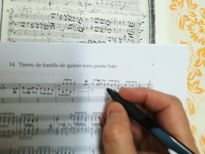 Baerenreiter's tweet photo. On this day in 1644 Juan Bautista José Cabanilles was born

He is thought by many to be the greatest Spanish Baroque composer. Here we can see editor Miguel Ripoll checking out the manuscripts and making any final corrections to his organ works which are published by us https://t.co/uIvmUBOKUY