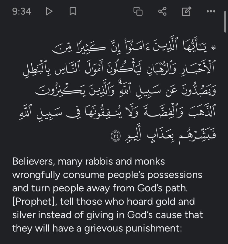 omar_dddg's tweet photo. Islam is pro trade, private property, against price setting, government intervention.

But it’s also, anti hoarding, you make money to spend it in a good cause.

This is somehow not preached as much as: music is Haram (not mentioned once in the Quran and barely any Hadith). https://t.co/dKMWmAptnD