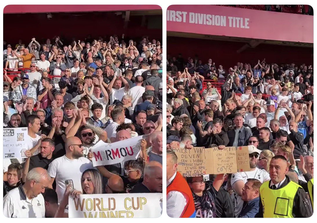DaGamesGone's tweet photo. This is what happens when they sell your season ticket to tourists.

Looks like a crowd in the MLS with their stupid signs. https://t.co/vzNUMPs3n9
