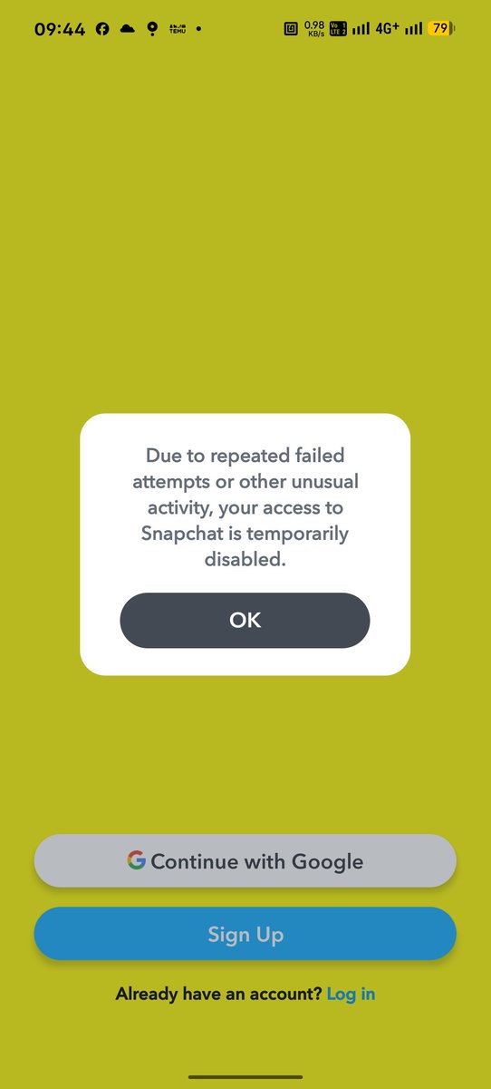 AdhiThousand's tweet photo. @Snapchat I can't still sign into my account after months of seeing this message. I haven't been given the opportunity to log a complaint or contact your technical team. My issue requires technical attention, the Bot couldn't assist me. https://t.co/61yXEHiTSb