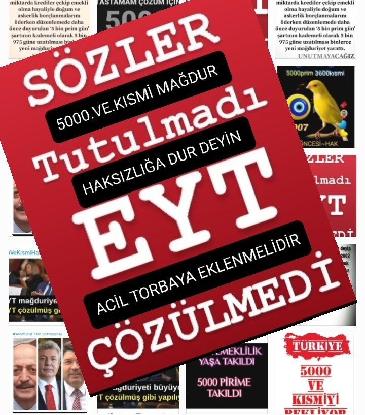 dncsny25's tweet photo. 🇹🇷 99 ÖNCESİ #EYT👇

5000 Kısmi yandı, verilen sözler
nerede❓
Dün de, bugün de, yarın da, gerçek şu👇

#5000KısmiYandıBakanBaktı 

#EmekliBattıHükümetBaktı 

@RTErdogan @iyiparti @zaferpartisi @anahtarparti  @SaadetPartisi @MHP_Bilgi @rprefahpartisi @bbpgenelmerkez @isikhanvedat https://t.co/d7EHFu8f52