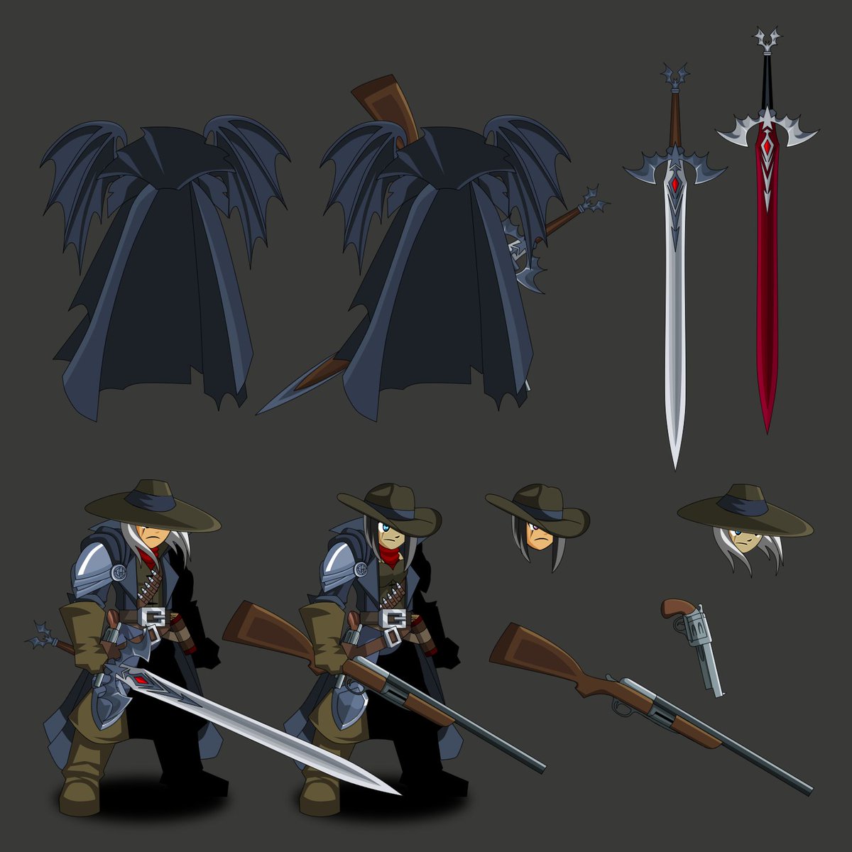 FranAugustine's tweet photo. Duskborne Wardens update.

Swords and small adjustment to female.

#AQW @Alina_AE  @ArtixKrieger  @AEArtStation https://t.co/81F8r4aDbJ