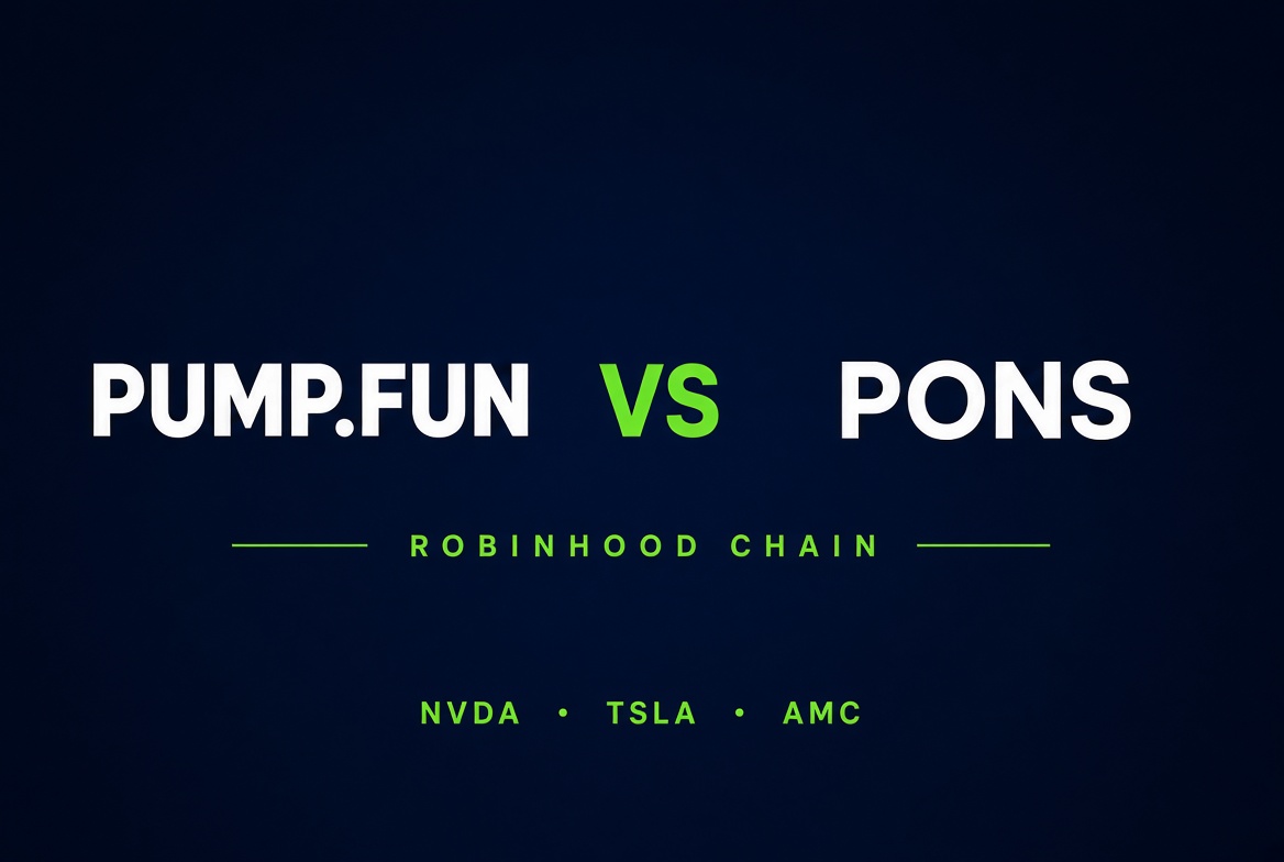 f1xits's tweet photo. Solana has https://t.co/vfwVeCDNhH.
Robinhood Chain has Pons.73% of launchpad volume is already going through one venue.
The edge isn’t another cat coin.
It’s memes paired with tokenized NVDA, TSLA and AMC.First rugs already hit.
People still ape the next ticker.That’s how you know a chain has a market.#RobinhoodChain