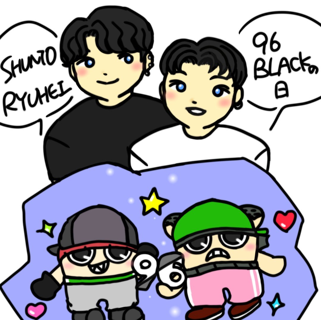 win3stars's tweet photo. 96BLACKの日💗🥰🥰

#96BLACKの日
＃BEFIRSTファンアート
#SHUNTO #RYUHEI https://t.co/y9JG8c5PhO