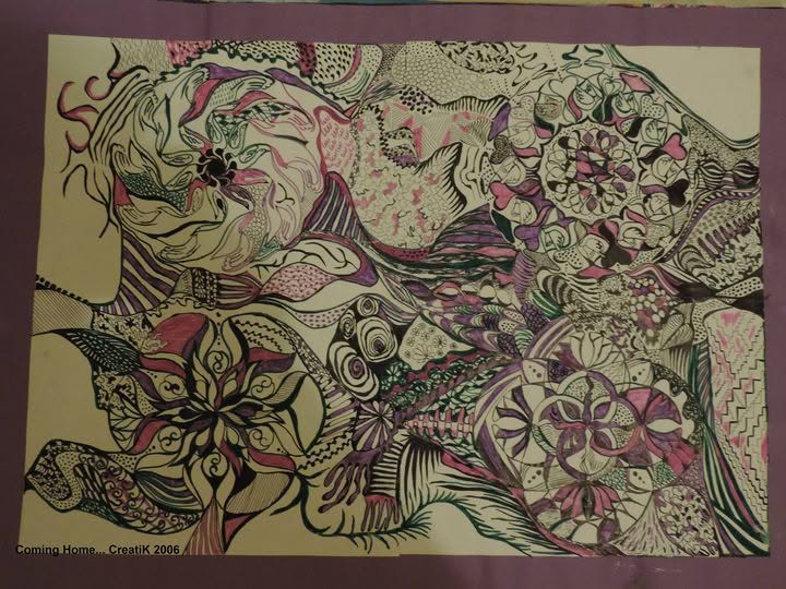 Kronenberg211's tweet photo. Tekenen op papier heb ik ook veel gedaan, honderden tekeningen. Deze 2 herinner ik me nog. Vooral die veelkleurige... #MirCreatiK was toen nog zo psychotisch en dat priegelig streepjes, stipjes aanbrengen was zo "verlichtend".
Het is echt mijn advies als je vastloopt: ga tekenen! https://t.co/ukGkjlclmt