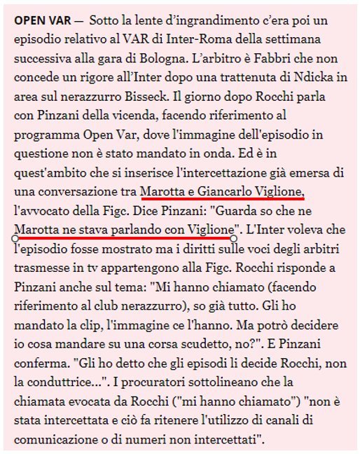 MrRuggeri0's tweet photo. @FBiasin Concordo. Occhio a non esagerare, tipo a interferire  con il capo degli arbitri per le designazioni della squadra del cuore. 
Qui non hai scritto nulla, chiaramente. https://t.co/Rv7OtJK1RP