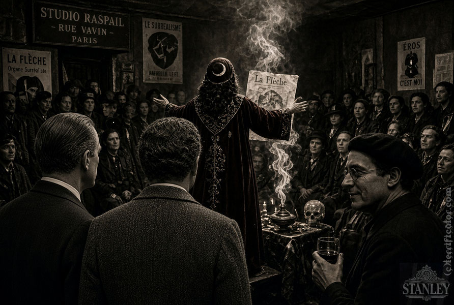 terrificator's tweet photo. High priestess of black Eros or mad visionary?
🗝️✨ Step inside Studio Raspail’s dark sanctuary — Montparnasse, 1930s.
Maria de Naglowska practiced the Sacred Hanging, turned flesh into a temple and gathered Evola, Man Ray and Breton under the same roof. The interwar occult queen still awaits…
🩸🔥  https://t.co/tisA9qReks
#OccultHistory #Surrealism #MariaDeNaglowska #SexMagic #Montparnasse
