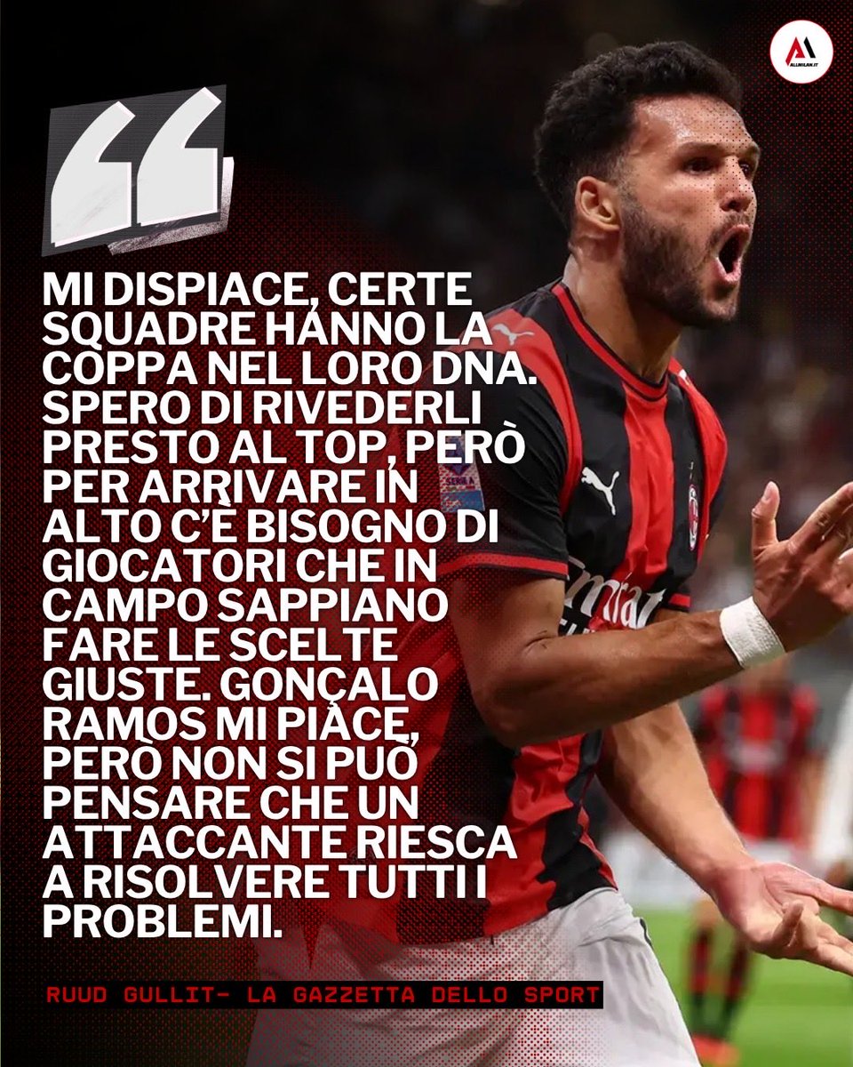 allmilanit's tweet photo. 🔥 #RuudGullit torna a parlare di #Milan e #Leao
🤔 Cosa ne pensate delle sue parole? https://t.co/RjiQq9P1Yq