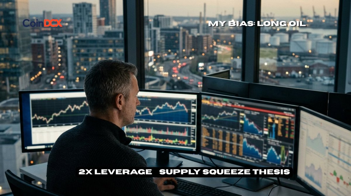 Websterhook2's tweet photo. My trade bias

If OPEC+ holds steady or signals tighter supply while Iran disruption :
- LONG Oil

Why 2x leverage?
- Because the thesis is already volatile
- The goal isn't maximum leverage

It's getting exposure to the supply squeeze while keeping liquidation risk more control https://t.co/y8kC7hKjaQ