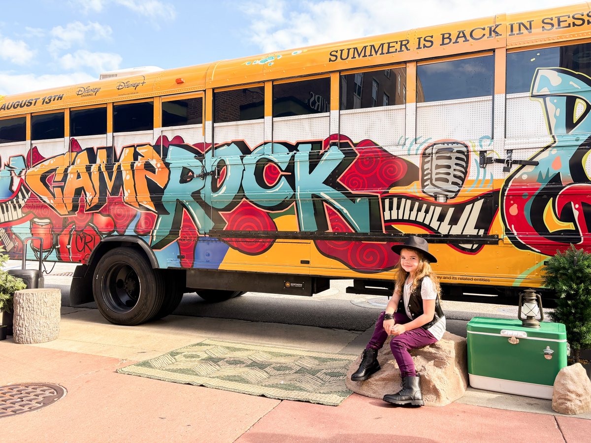 VenusLepp's tweet photo. Saw the Camp Rock bus in town today, and I’m heading to Chicago Friday for the full experience! Can’t wait! https://t.co/NRHqd1nCTw