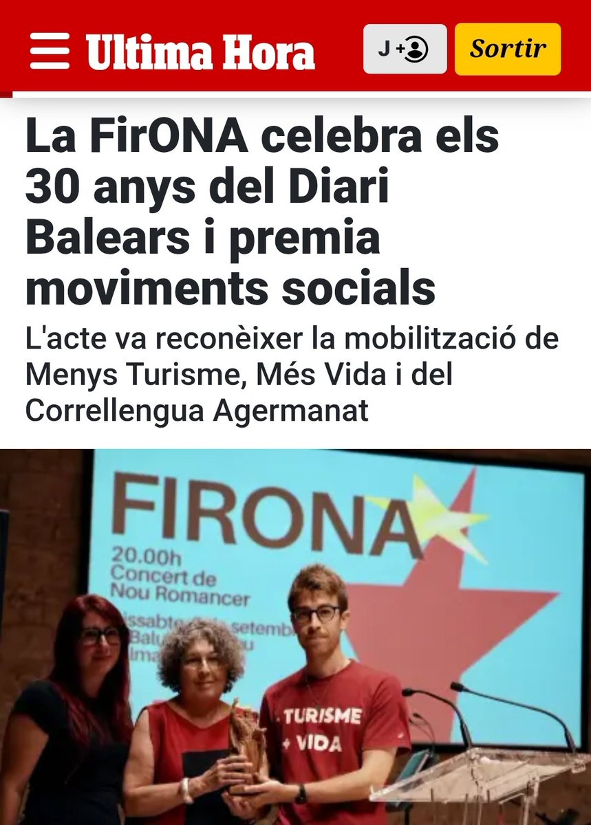 AssembSmallorcA's tweet photo. Enhorabona @dbalears i @OnaMediterrania i als premiats @menysturisme i @Correllengua_, i visca els mitjans en català!
💪💪💪💪
https://t.co/zndByhMk9u https://t.co/dMKsxjN4Cp