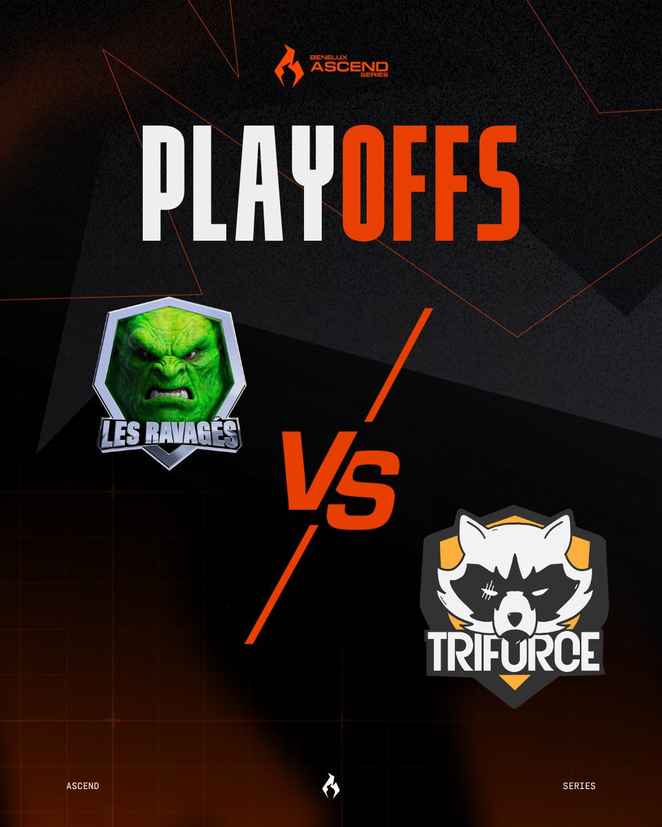 BAscendSeries's tweet photo. The playoffs continue! 🔥

Another BO5 is on the way in the Benelux Ascend Series Rising!

13:00 - Les Ravagés vs Triforce Esport

Watch from 13:00: 
https://t.co/rzRh4fNgh8 https://t.co/yhLkCSpU8a