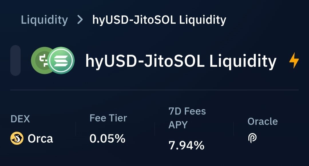 tefan2rich's tweet photo. Probably one of the smoothest ways to rack up XP on @hylo_so 

Depositing into the hyUSD-JitoSol vault on @kamino exposes your tokens to multiple passive yield streams

>JitoSol staking rewards
> $JTO incentives
>+ you gain XP on Hylo⚡️

It's a good day to be on @solana 
GM https://t.co/drF1ci3h1A