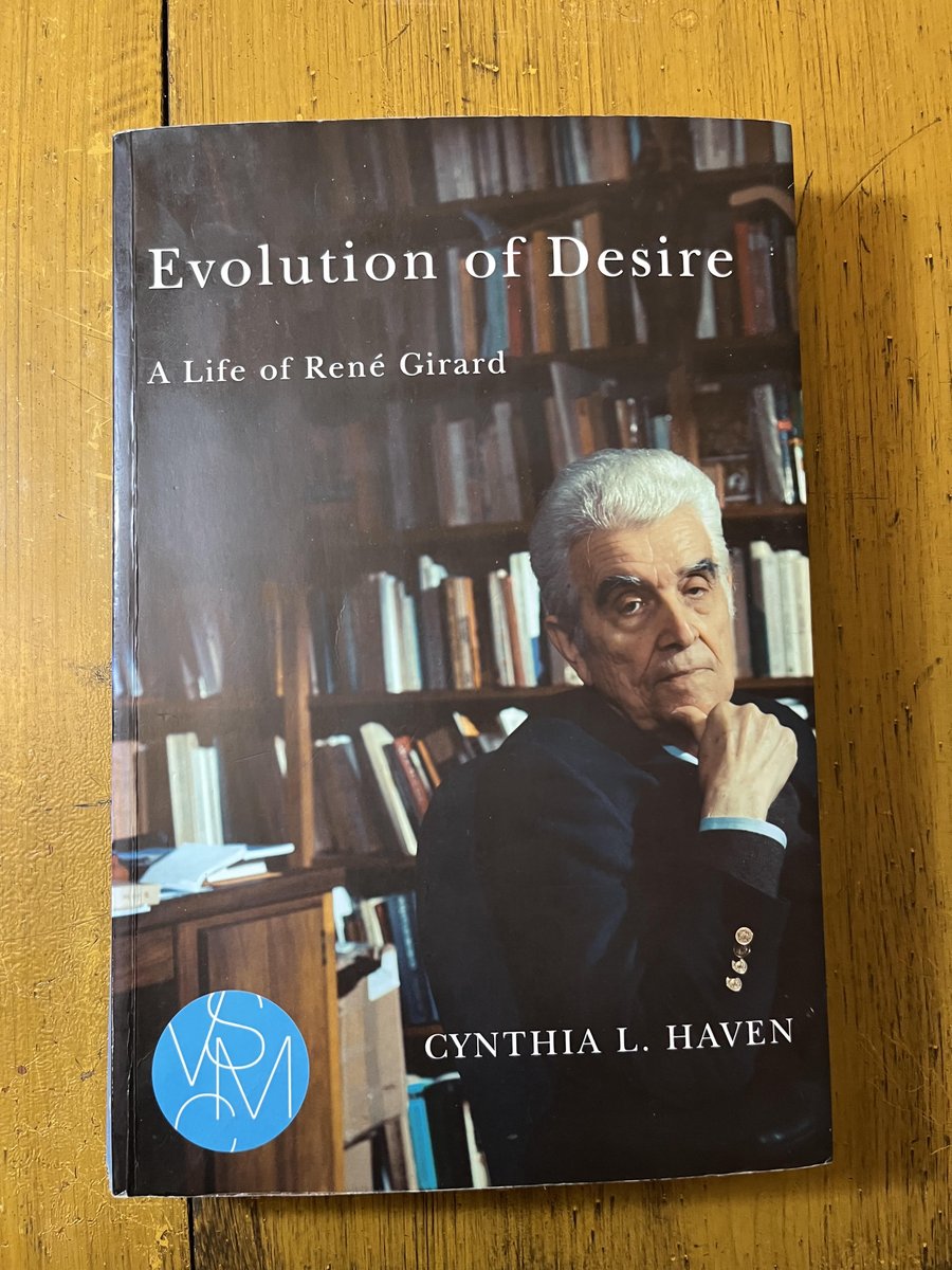 CreatorJamesF's tweet photo. Just finished reading this excellent book. It is not your usual biography about a writer or philosopher that focuses on petty, trivial faults. The author Cynthia L Haven explores Rene Girard's books and intellectual progression, his mind, while making sure to include insights into other writers who influenced or were influenced by Girard. Ms. Haven herself is brimming with wisdom and vast erudition. I may have fallen in love with her!