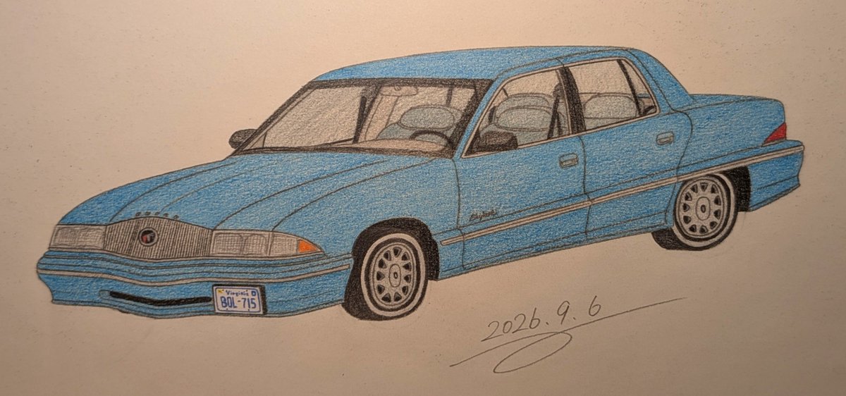 uaz_3909's tweet photo. 自分が描いた車part169
1992 ビュイック スカイラーク
#絵描きさんフォロバ１００ 
#絵描きさんと繋がりたい
#イラスト #車 https://t.co/DinChnPHWD