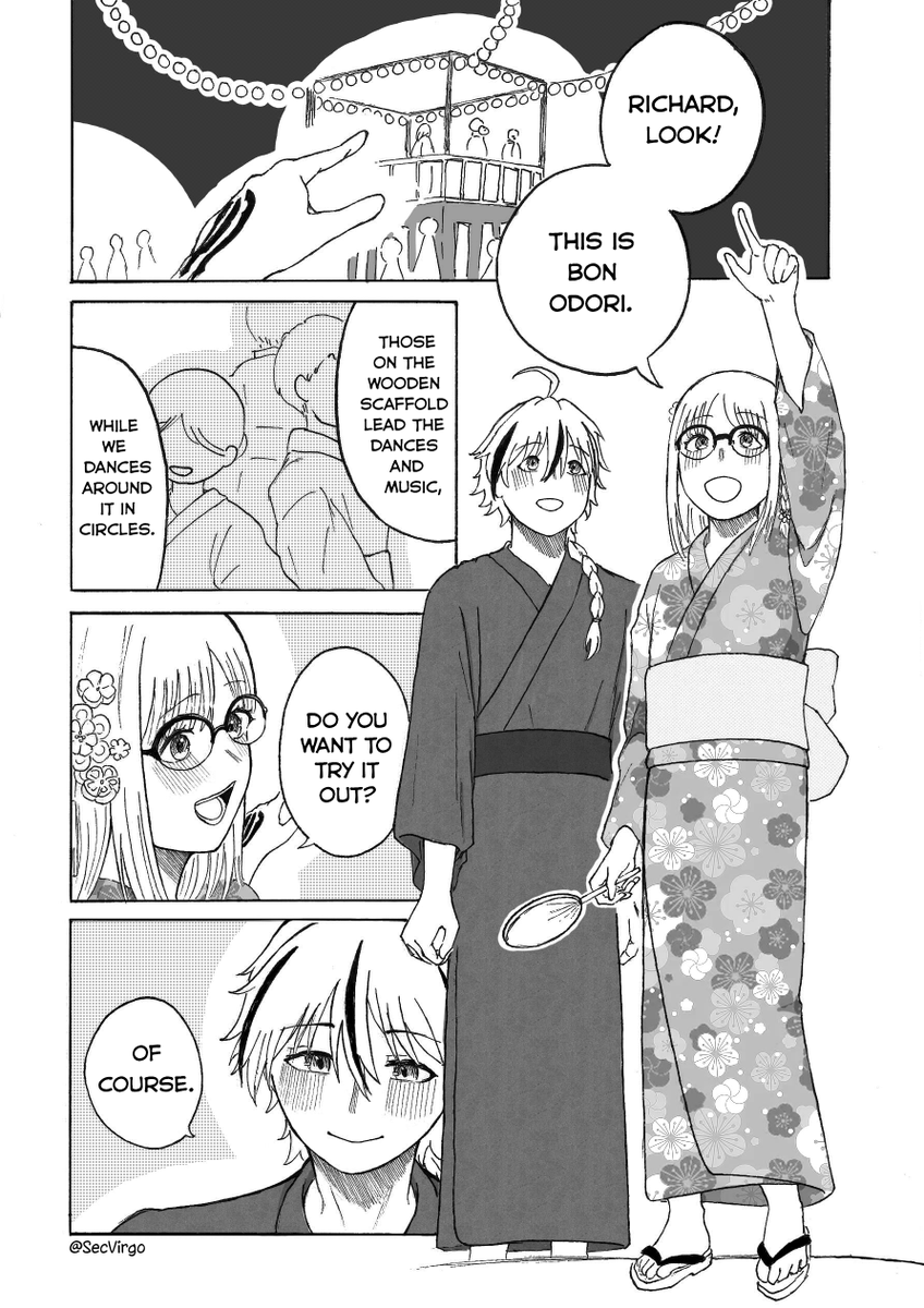 SecVirgo's tweet photo. #richaya #リチャアヤ
Read RIGHT to LEFT
A story about Richard and Ayaka attending a summer festival in Japan~
[4/18] https://t.co/ZHmXe4V8WK