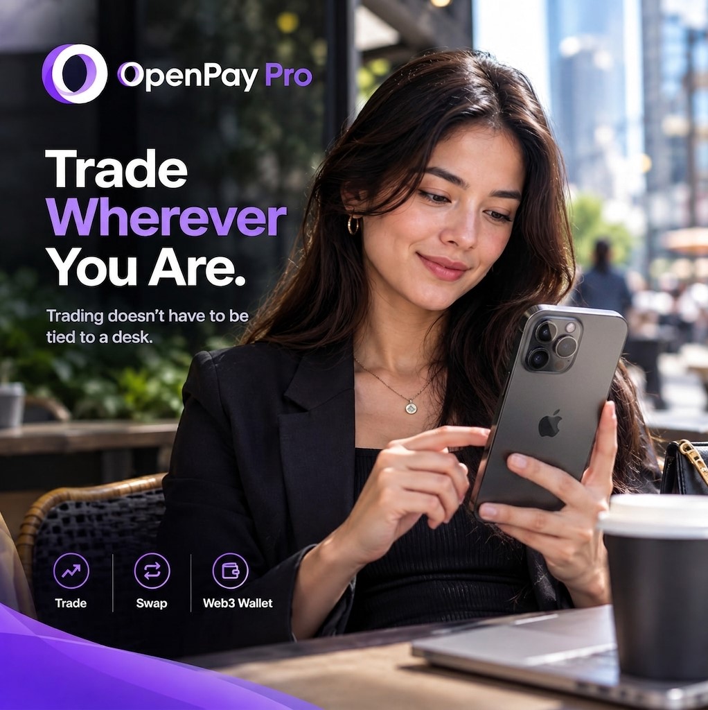 OpenpayProTeam's tweet photo. Trade Wherever You Are with OpenPay Pro

Your Web3 trading experience doesn’t have to be tied to a desk. Trade, swap, and manage your Web3 wallet wherever you are.

Stay connected. Trade with flexibility.

https://t.co/hHX6xgLHiM

#OpenPayPro #OpenPay #OUSD #PiNetwork #Pi https://t.co/TAT5c7MliN
