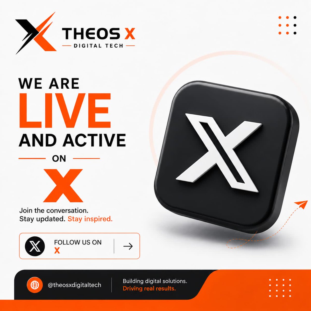 Theosxdigital's tweet photo. Theos X Digital Tech

Strategically Connecting the globe through innovation. Your problem, we provide solution.

We are active on our social media handles 
Facebook: Theos x digital tech

X formerly known as Twitter: Theos X Digital Tech

LinkedIn: THEOS X Digital Tech. https://t.co/CnRPqhv5eG