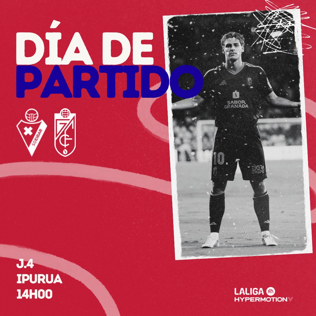 GranadaCFFR's tweet photo. JOUR DE MATCH - J4
Eibar - Grenade
⏰ 14H00
🏟️ Ipurua

❤️🤍 
#VamosMiGranada 
#GabachosGranadinistas
#EternaLucha  
#EibarGranada https://t.co/FTaVAZ1GvG