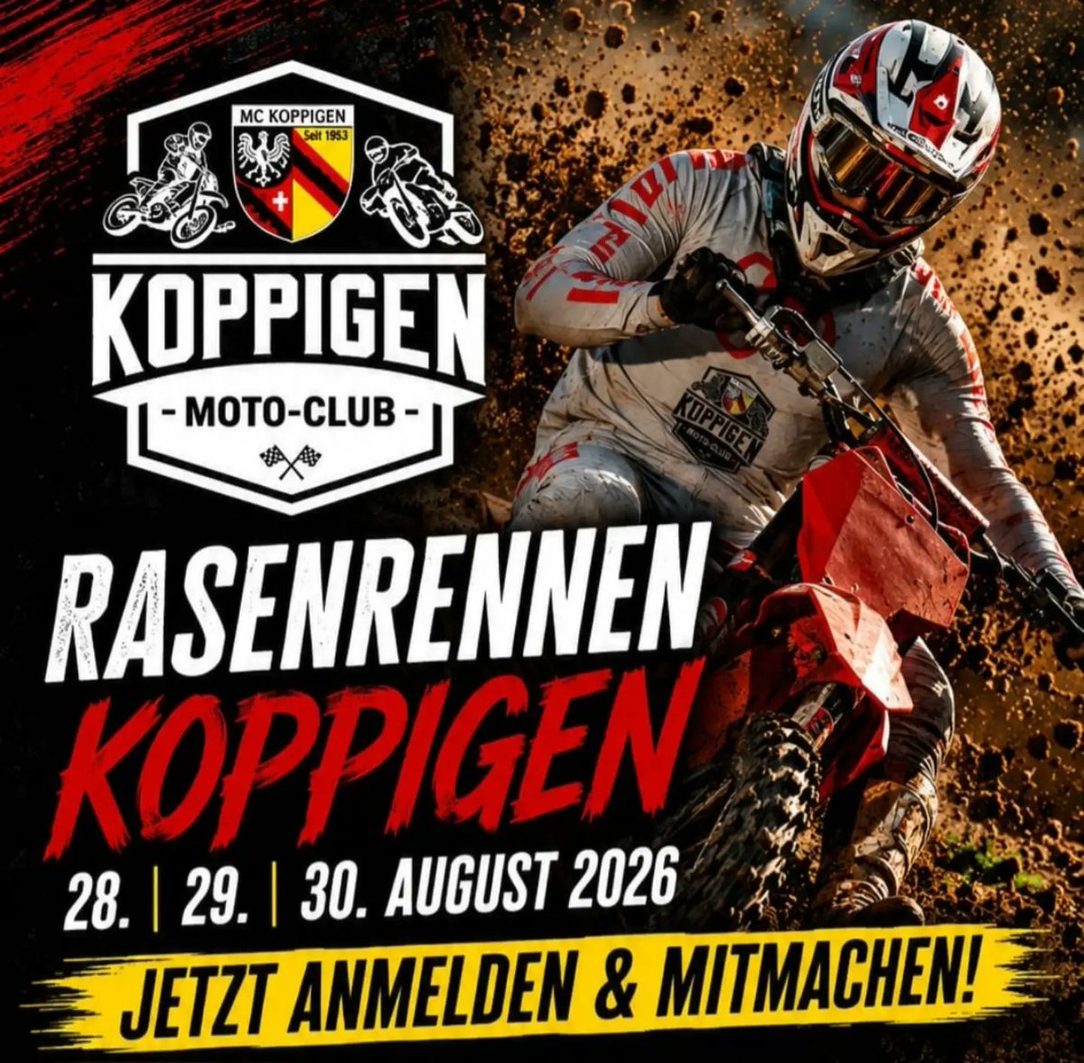 AlicaStofer's tweet photo. Join the big giveaway! Find out how to enter in Randy Morand’s post and win one of three great prizes: new MX graphics from Vision Design, a 2027 Koppigen Grass Race entry, or a Motorex cleaning kit. Winners announced August 30. https://t.co/0Q9vFvZZvW