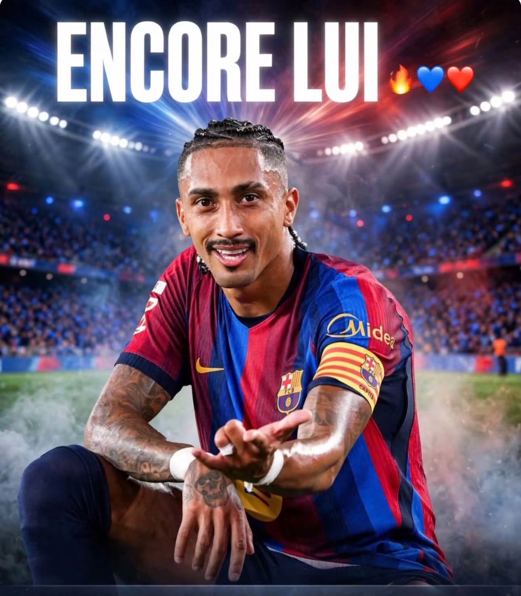 GloireFootball's tweet photo. 🚨 RAPHINHA ENCORE 🔥! 🇧🇷 Il EST BUTEUR DANS TOUS LES MATCHS DU BARÇA CETTE SAISON !!! 💙❤️

⚽️ vs Valence
⚽️⚽️ vs Rayo Vallecano
⚽️ vs Athletic Bilbao
⚽️⚽️🎯 vs Elche https://t.co/A5bzHBxhfC