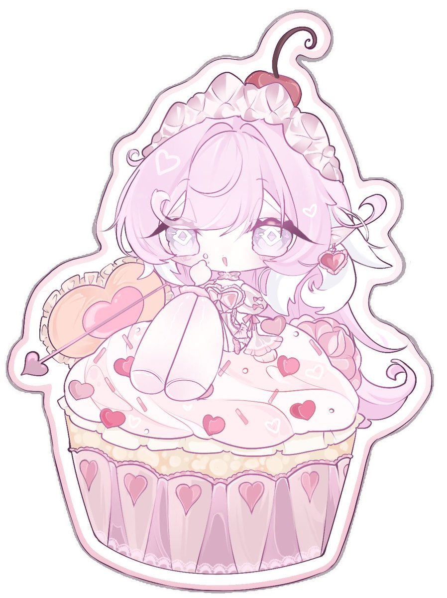fallenssariel's tweet photo. Elysia and Mei cupcakes I’m gonna eat them https://t.co/BB0kYsb7GU