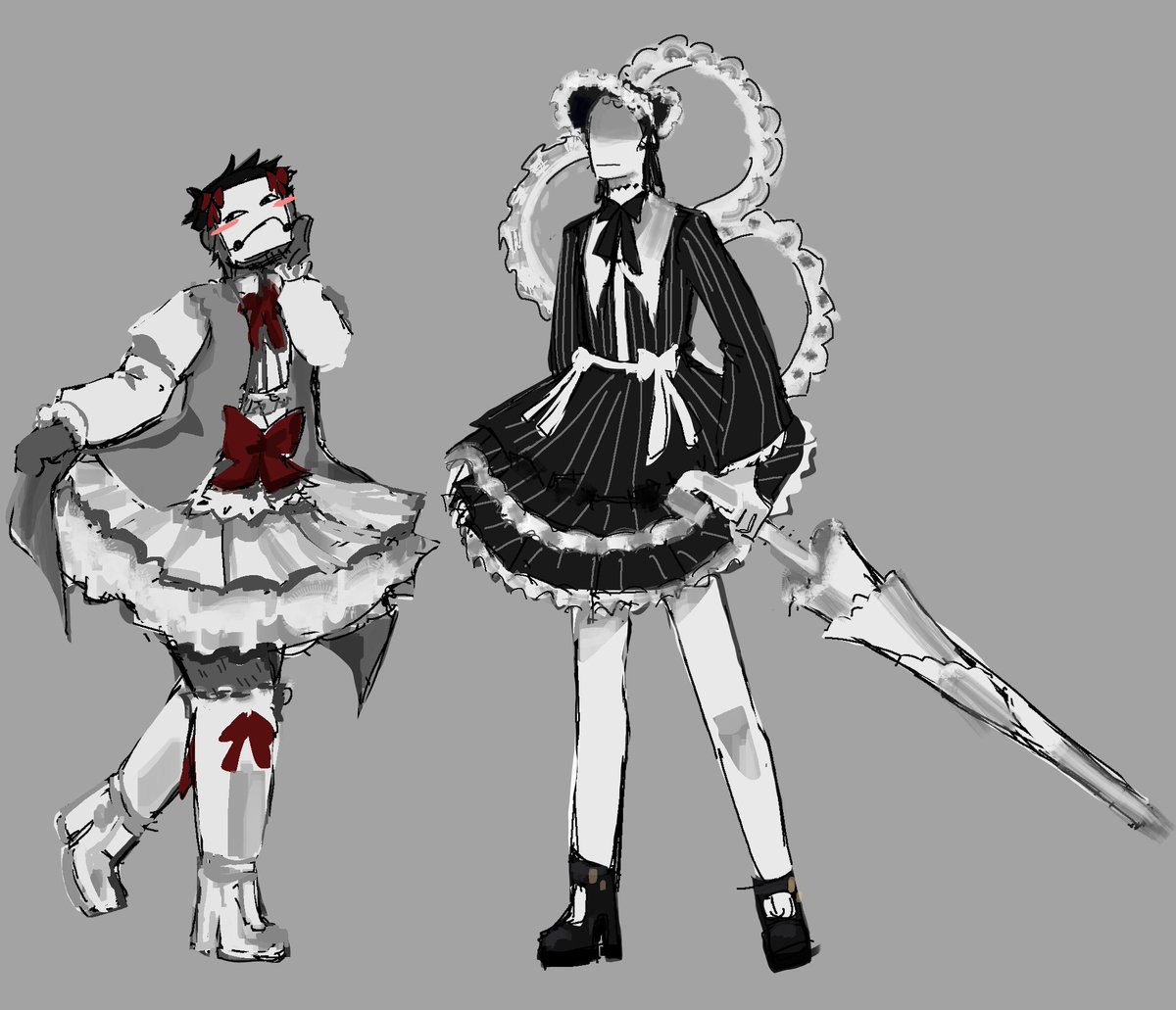 buzhida0__'s tweet photo. got really inspired by this post so i made a quick sketch of the cutie(s)
#offgame https://t.co/zloVoEL6WD