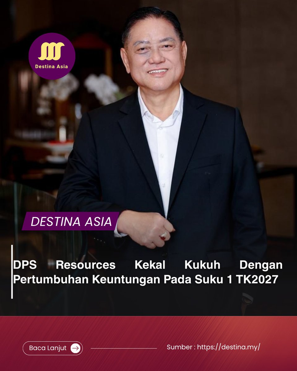 AmadaFilaseknh's tweet photo. DPS Resources Berhad reported a 44. 4% increase in net profit to RM2. 25 million for Q1 FY2027, compared with RM1. 56 million in the same period last year. Press Release https://t.co/jT5JRLjEXC
