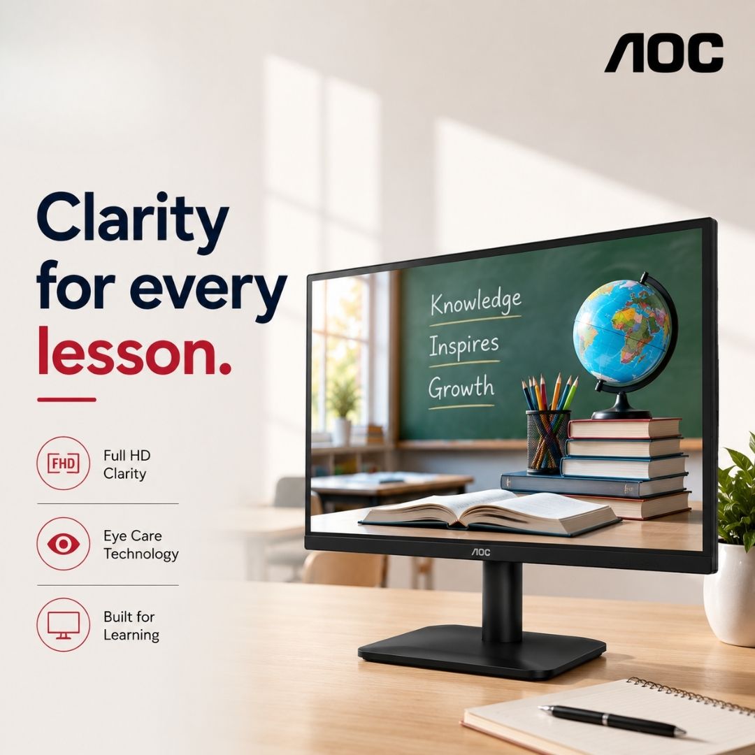 SchoolComp_ie's tweet photo. Better screens make for better learning.

From busy classrooms to computer labs and study spaces, AOC monitors bring sharp QHD visuals, easy USB-C connectivity and eye care technology together for a more comfortable school day.

https://t.co/9U1ZpmJgJ5 

#AOC #Monitors #SC https://t.co/tOZPYuMER8