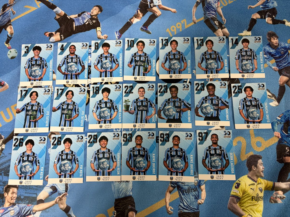 bbb0524_fro_ao's tweet photo. 東急トレカの交換を探しています。

譲)写真1枚目、2枚目参照

求)東急トレカの1,2,8,9,17,18,20,22,28,30,31

1枚目の3,5,13,16は17との交換優先です。

A水戸戦、U21 H清水戦、H鹿島戦でお取引可能です。

#ガチャフロ https://t.co/qj67HyySma