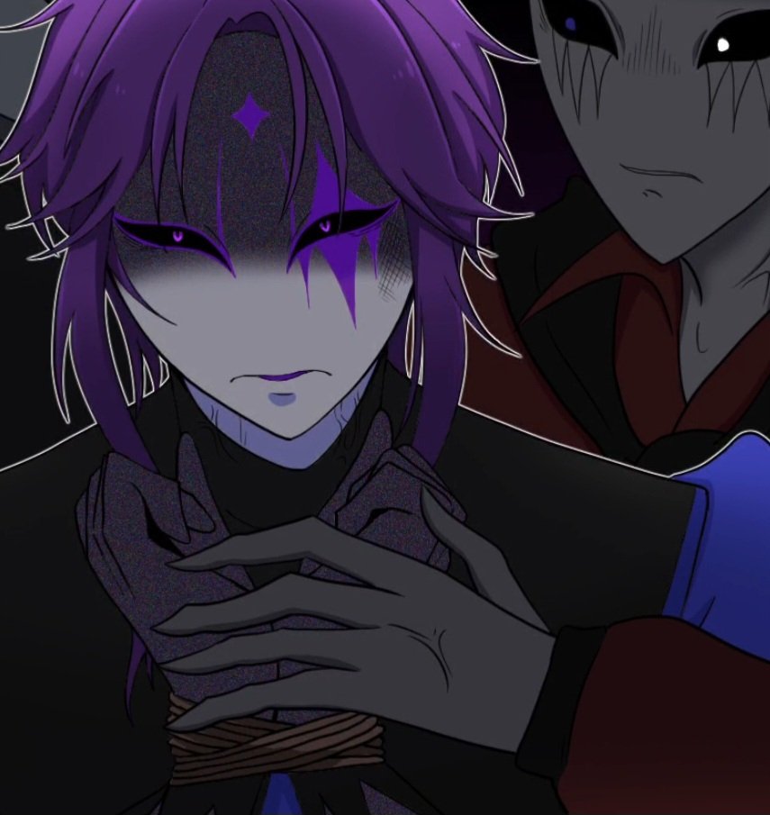 _TFC_Jay_ah's tweet photo. @LeeUn223337 Jester’s hands were tied in an old video I made, so I drew a scene where his hands are being untied. https://t.co/bRyc4vfpED