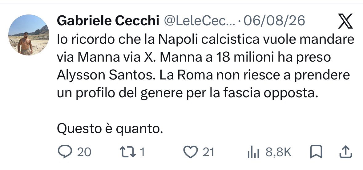 Moltorumore's tweet photo. @LeleCecchi97 https://t.co/8Hkq7qjO6T