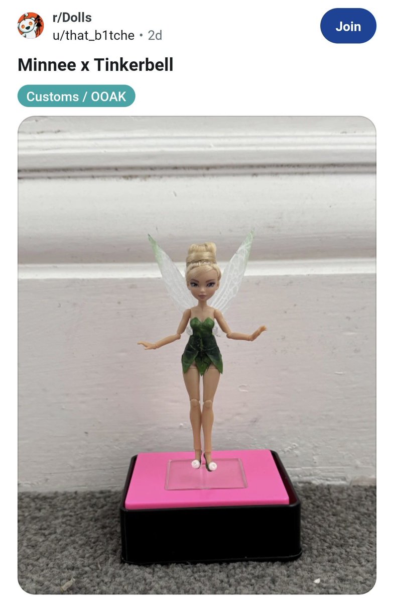 loneIydreams's tweet photo. Someone on reddit made a minnee tinkerbell custom waoww https://t.co/E0mAOMffYc