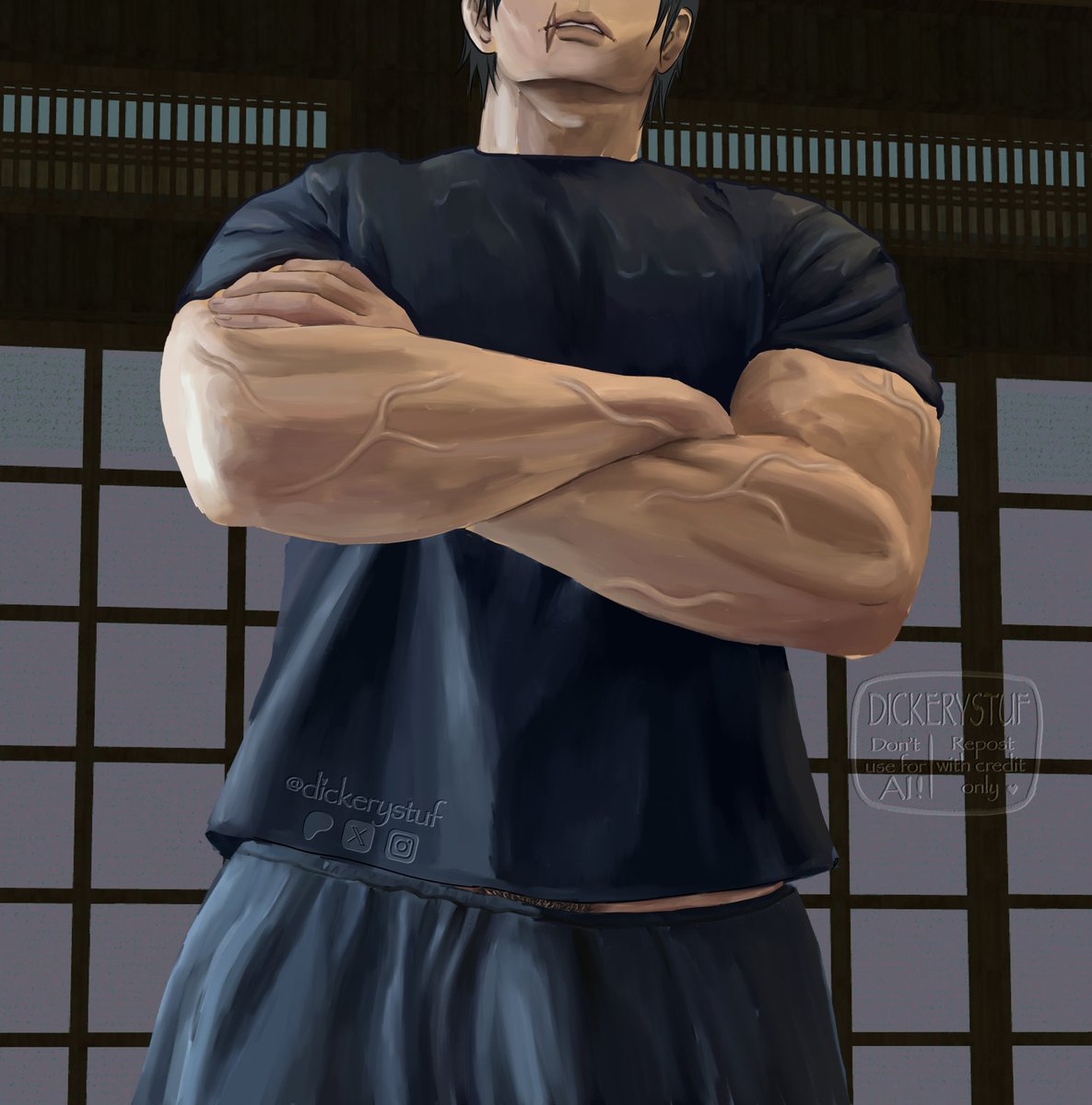 dickerystuf's tweet photo. Toji Fushiguro’s arms 😋
(Archive art)
#toji #tojifanart #jjk https://t.co/O2UwUlerIa