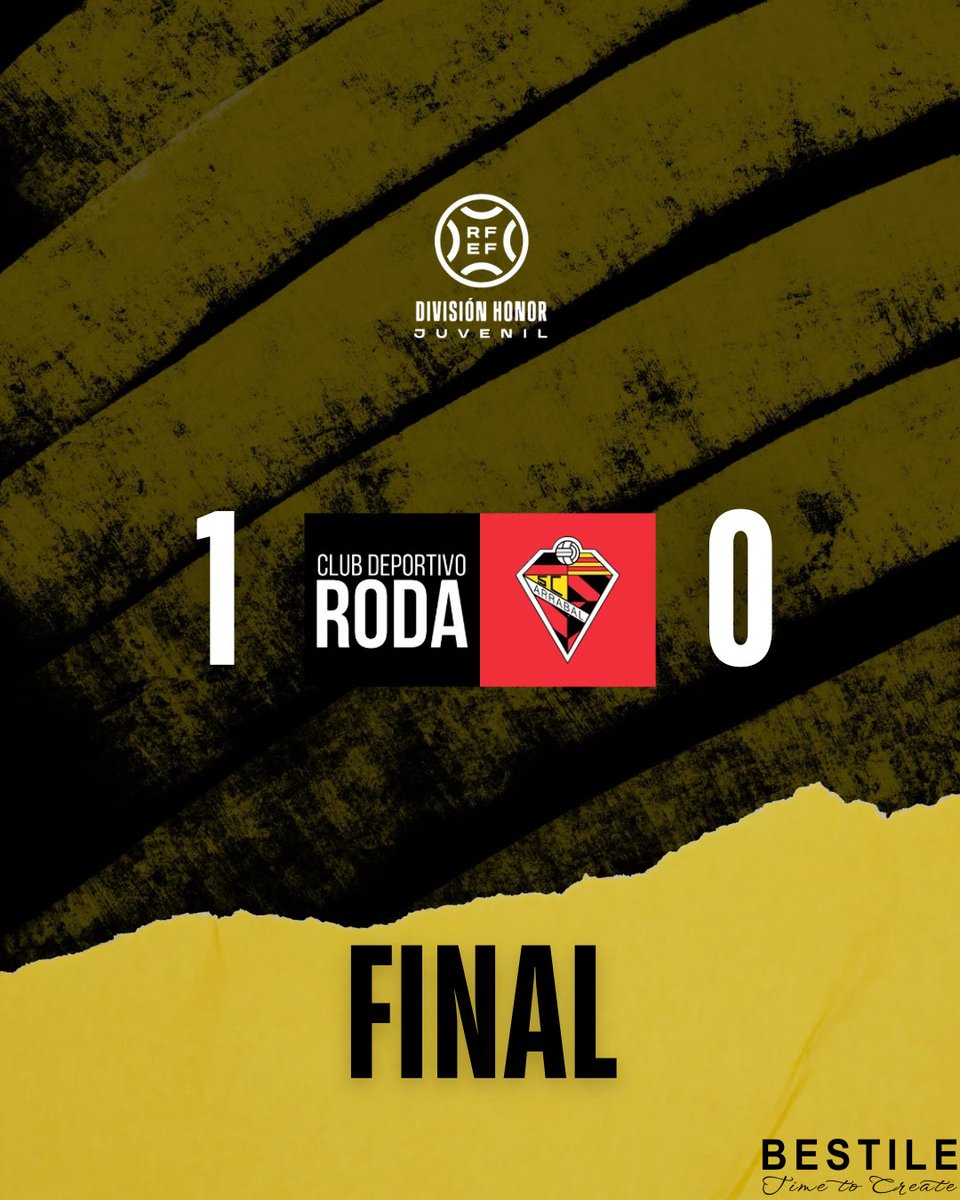 cdroda's tweet photo. ⏱️ FINAL | JUVENIL A 1-0 AD Penya Arrabal
➕3️⃣ ¡Importante victoria de los gualdinegros para arrancar la temporada!
⚽️ Pavón
🏆 J1 #DivisióndeHonor | #CDRoda #SomRoda https://t.co/MvyqjYzuIc