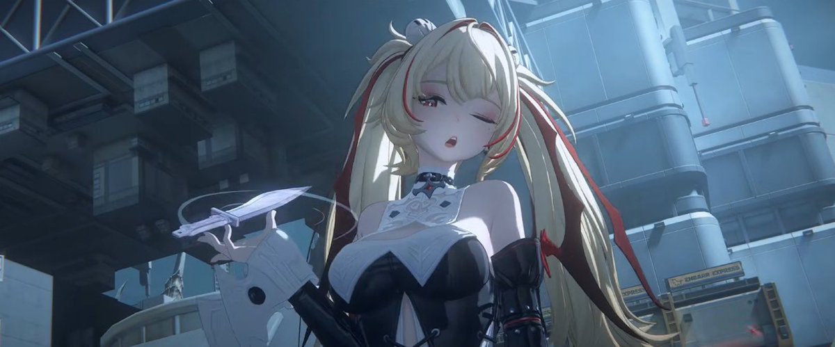 FlintCorpQueen's tweet photo. @Roxydjcv “No back talk from you Roxy~! Anyway, it’s time for some blood”

*cuts her finger and lifts Roxy’s chin up* https://t.co/Iu8UxzP0bS
