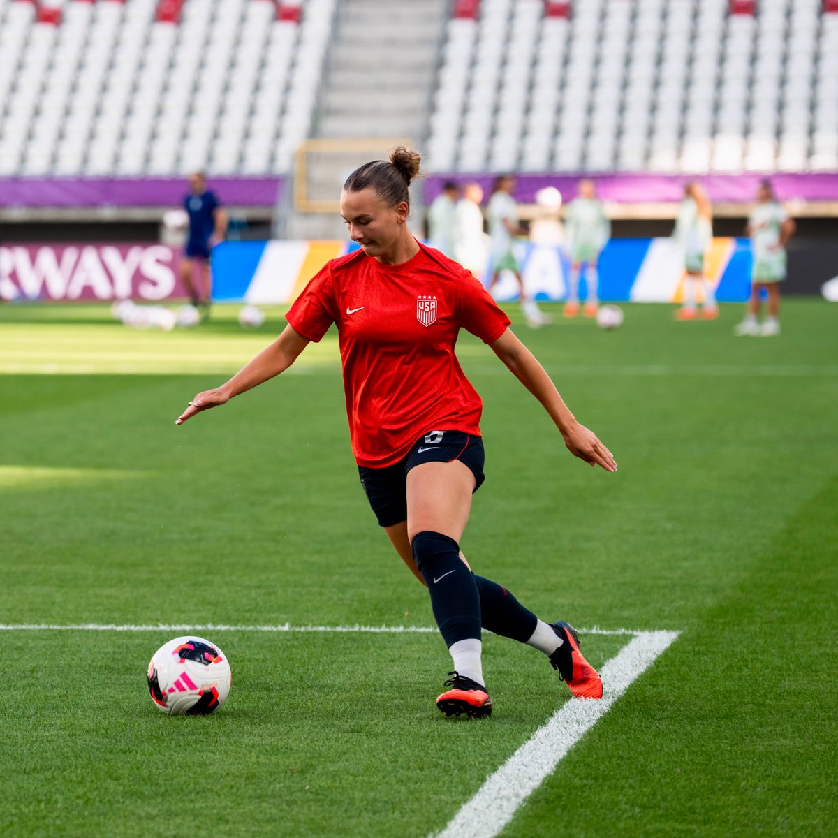 USYNT's tweet photo. AND HERE WE GO 🇺🇸 #U20WWC 

📺 FOX Soccer Plus, Universo, Peacock https://t.co/JiqimAA4vO