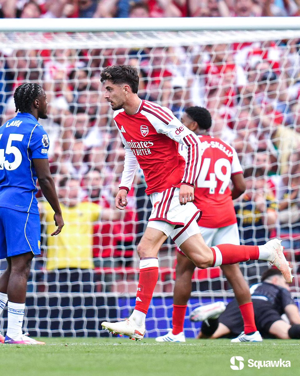 Squawka's tweet photo. Kai Havertz loves scoring against Chelsea.

Against no side has he scored more Premier League goals for Arsenal than the Blues (3). 😤 https://t.co/yGeSmCPQkX