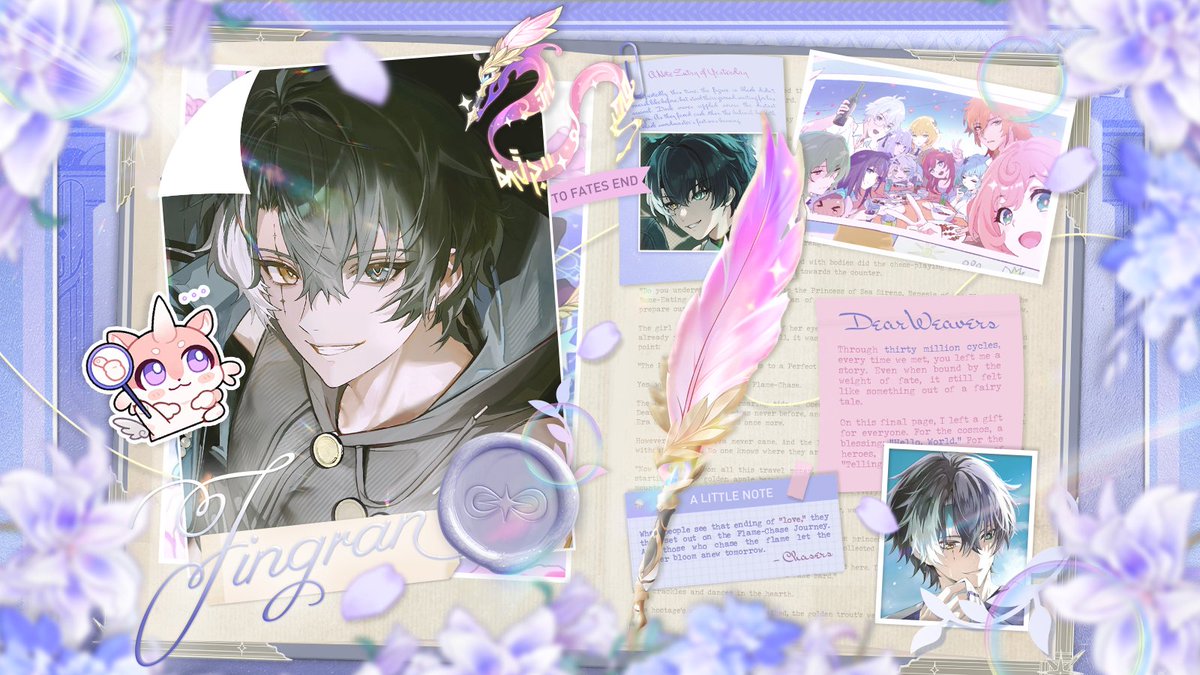 qnruiki's tweet photo. As the bud of memory blossoming into a flower, I, 𝐉𝐈𝐍𝐆𝐑𝐀𝐍, witnessed the very end of the sorrowful Flame Chasing journey. The long awaited tomorrow is within my reach now, so I’ll bid farewell to Amphoreus today. For the lost ones, still, see you tomorrow! https://t.co/eVA55wej3C