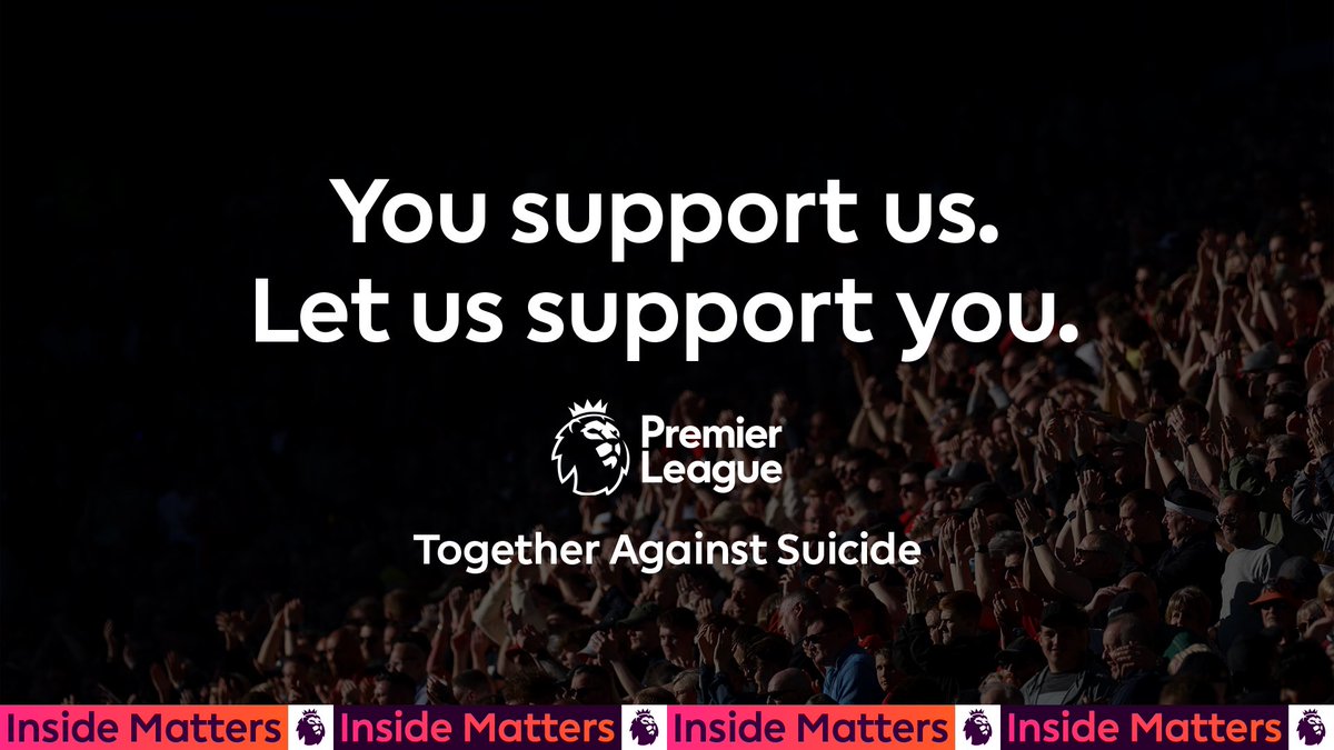 InScoutNet's tweet photo. A vitally important campaign is being supported quite rightly, by The Premier League.

Please take a few moments to read the link below, it could help you, or someone you know. 

♥️ 

https://t.co/xnioyyV0P0

#TogetherAgainstSuicide https://t.co/asw4HYb946