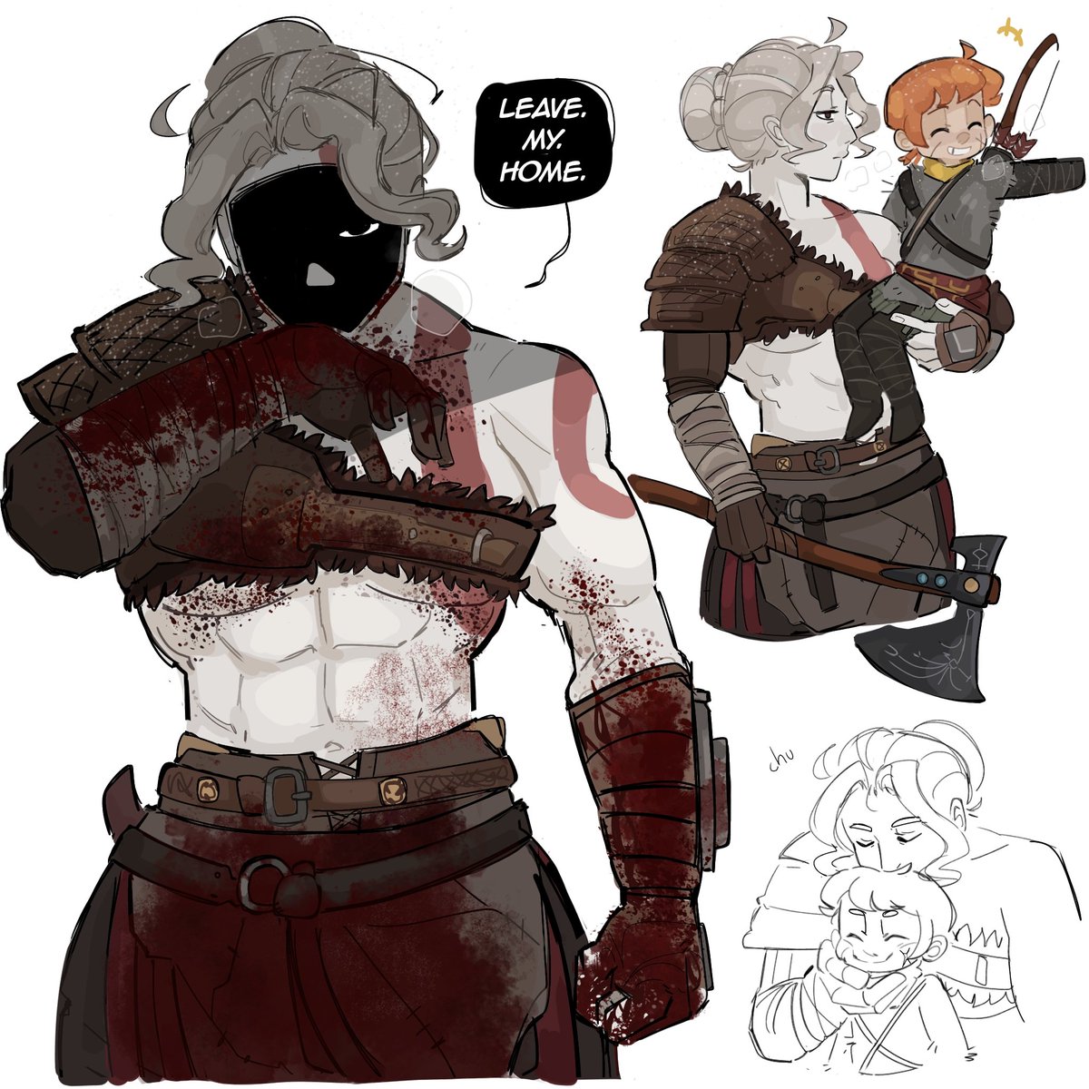 L_Solaria_'s tweet photo. been replaying god of war... (again) #Skullgirls https://t.co/zkUjMRmJRl