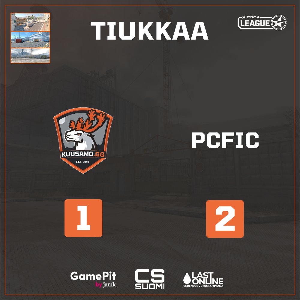KUUSAMOgg's tweet photo. Avaimet oli käsissä, mutta vihu veti pidemmän korren.
Ei auta harmitella, kohta jatketaan seuraavan BO3:n parissa.
#KUUSAMOgg #esportsfi #cs2fi https://t.co/Gm4vqKvTFY