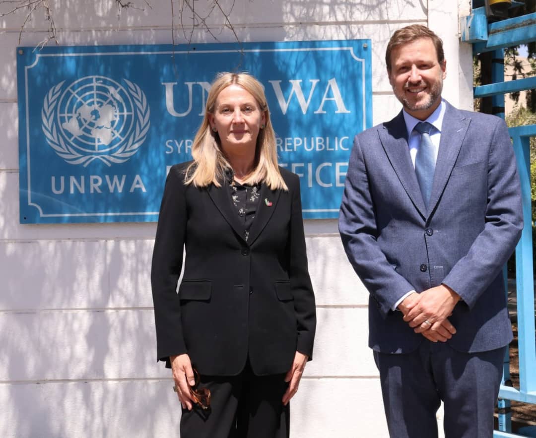DUA_UNRWASyria's tweet photo. Honored to welcome H.E. Ms. Haraldstad @HHaraldstad, Ambassador of #Norway to #Syria. We greatly value Norway's continued commitment to supporting #Palestine Refugees &amp; @UNRWA's work. Together, we help promote dignity, opportunities &amp; foster hope for Palestine refugee communities https://t.co/RTyfGqIt3G