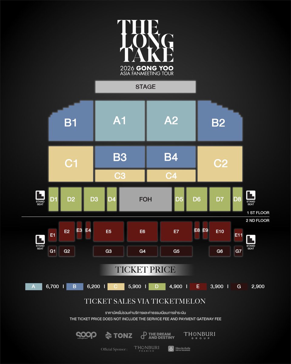 welcometo_th's tweet photo. กงยูกำลังจะมาหาแฟน ๆ ชาวไทยแล้วว! ในงาน 2026 GONG YOO ASIA FANMEETING TOUR
〈THE LONG TAKE〉IN BANGKOK 🇹🇭🤍

🎫 บัตรราคา : 6,700 / 6,200 / 5,900 / 4,900 / 3,900 / 2,900 บาท
🗓️ 10 ตุลาคม 2026
📍ONE BANGKOK FORUM

#공유 #GongYoo
#GongYoo_Asia_Fanmeeting_Tour https://t.co/vWldNQRKjV