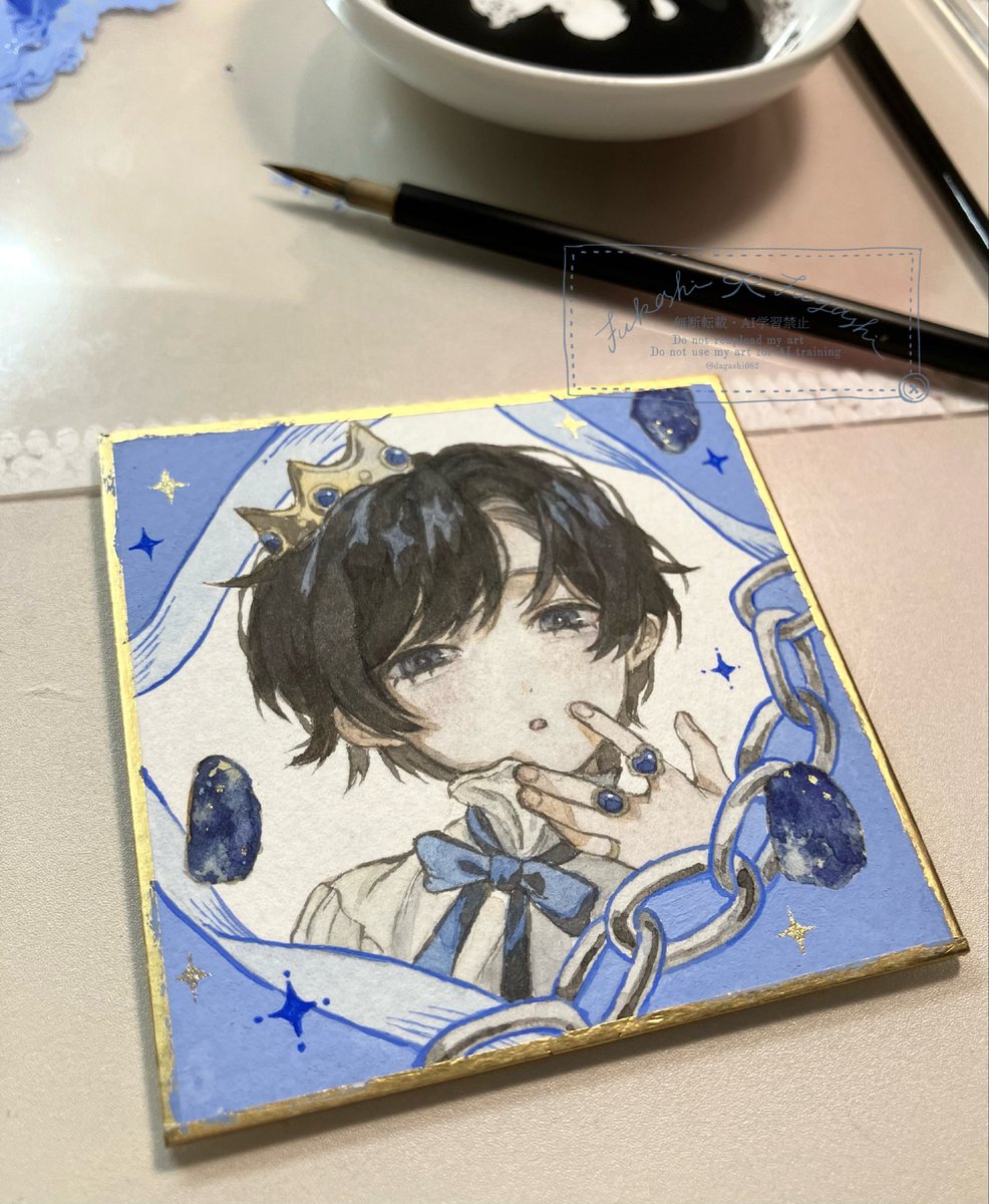 dagashi082's tweet photo. 黒髪をベタ塗りで描きたくて、線画と髪に墨を使ってみた
水彩の黒より均一な感じかも https://t.co/JlZK2FzGBm