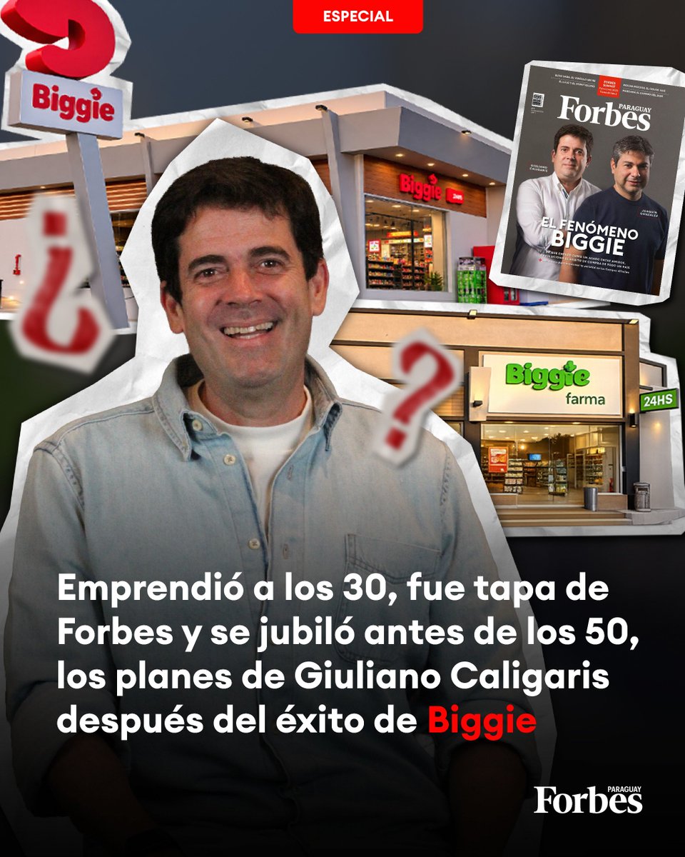 santiagasu's tweet photo. 🏪🇵🇾Emprendió a los 30, fue tapa de Forbes y se jubiló antes de los 50, los planes de Giuliano Caligaris después del éxito de Biggie
📍Una idea surgida en un asado en 2012 entre compañeros de colegio, lo transformó en uno de los emprendedores más exitosos de la década 

https://t.co/w7D9fltaFI